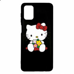 Чехол для Samsung M51 Kitty с букетиком - PrintSalon
