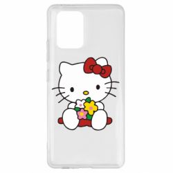 Чехол для Samsung S10 Lite Kitty с букетиком - PrintSalon