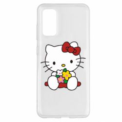 Чехол для Samsung S20 Kitty с букетиком - PrintSalon