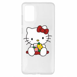 Чехол для Samsung S20+ Kitty с букетиком - PrintSalon