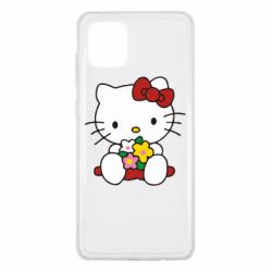 Чехол для Samsung Note 10 Lite Kitty с букетиком - PrintSalon