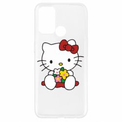 Чехол для Oppo A52/A72/A92 Kitty с букетиком - PrintSalon