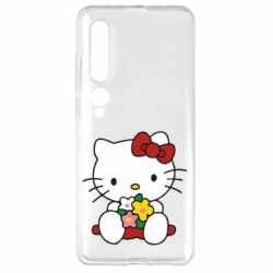 Чехол для Xiaomi Mi10/10 Pro Kitty с букетиком - PrintSalon