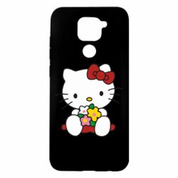 Чехол для Xiaomi Redmi Note 9/Redmi 10X Kitty с букетиком - PrintSalon