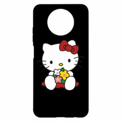 Чехол для Xiaomi Redmi Note 9 5G/Redmi Note 9T Kitty с букетиком - PrintSalon