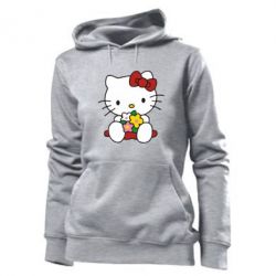 Женское худи Kitty с букетиком - PrintSalon