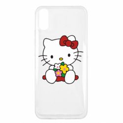 Чехол для Xiaomi Redmi 9a Kitty с букетиком - PrintSalon