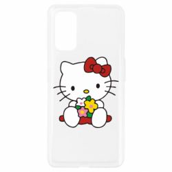 Чехол для Realme 7 Pro Kitty с букетиком - PrintSalon