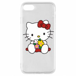 Чехол для iPhone SE 2022 Kitty с букетиком - PrintSalon