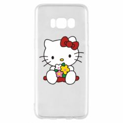 Чехол для Samsung S8 Kitty с букетиком - PrintSalon