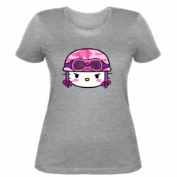 Женская футболка Kitty-вояка - PrintSalon