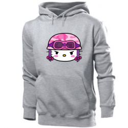 Мужское худи Kitty-вояка-PrintSalon Мужское худи Kitty-вояка