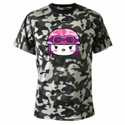 Камуфляжная футболка Kitty-вояка - PrintSalon