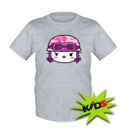 Детская футболка Kitty-вояка - PrintSalon
