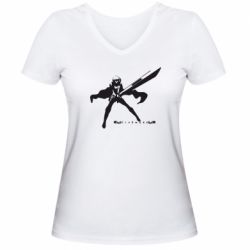 Жіноча футболка з V-подібним вирізом Клеймор - PrintSalon
