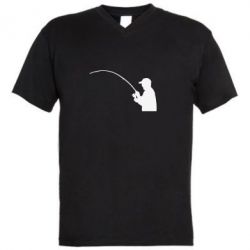 Мужская футболка  с V-образным вырезом Клюёт! - PrintSalon