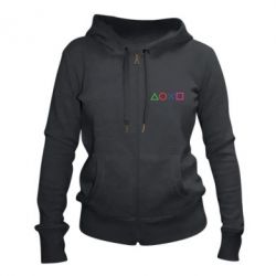 Жіноче худі на блискавці Кнопки PlayStation - PrintSalon