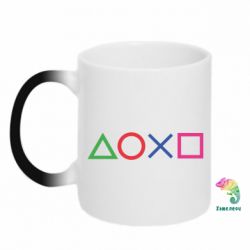 Чашка-хамелеон Кнопки PlayStation - PrintSalon