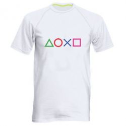 Чоловіча футболка для спорту Кнопки PlayStation - PrintSalon