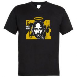 Мужская футболка  с V-образным вырезом Kobe Bryant art - PrintSalon