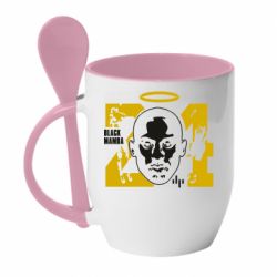 Чашка с ложкой Kobe Bryant art - PrintSalon