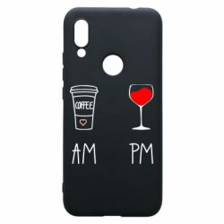Чохол для Xiaomi Redmi 7 Кофе и бокал с вином - PrintSalon