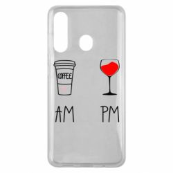 Чохол для Samsung M40 Кофе и бокал с вином
