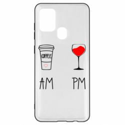 Чохол для Samsung A21s Кофе и бокал с вином - PrintSalon