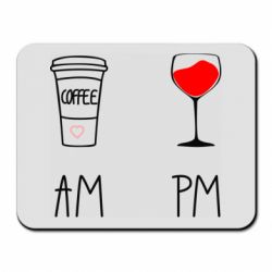 Килимок для миші Кофе и бокал с вином - PrintSalon