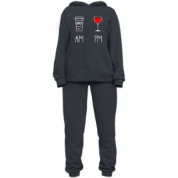 Женский костюм Кофе и бокал с вином