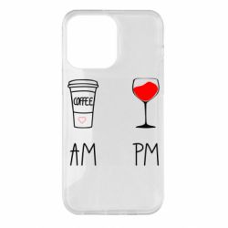 Чохол для iPhone 14 Pro Max Кофе и бокал с вином - PrintSalon