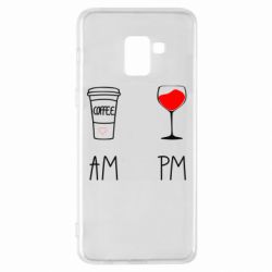 Чохол для Samsung A8+ 2018 Кофе и бокал с вином - PrintSalon