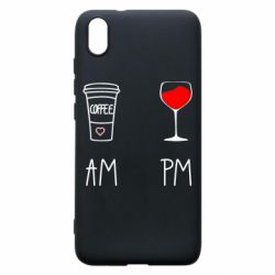 Чохол для Xiaomi Redmi 7A Кофе и бокал с вином - PrintSalon