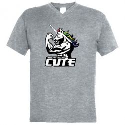 Чоловіча футболка з V-подібним вирізом Кого ти назвав милим - PrintSalon