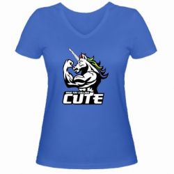 Жіноча футболка з V-подібним вирізом Кого ти назвав милим - PrintSalon