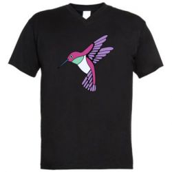 Мужская футболка  с V-образным вырезом Kolibri Art - PrintSalon