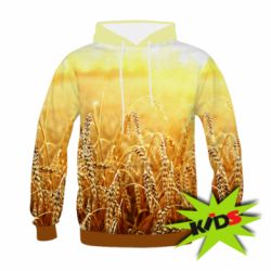 Детское 3D худи Колоски - PrintSalon
