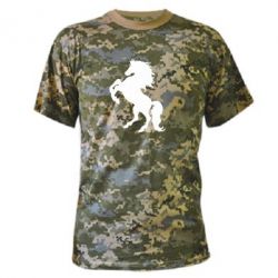 Камуфляжная футболка Конь - PrintSalon