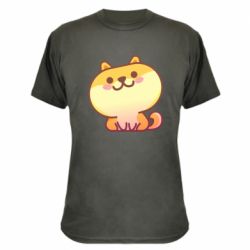 Камуфляжная футболка Корги с улыбкой - PrintSalon