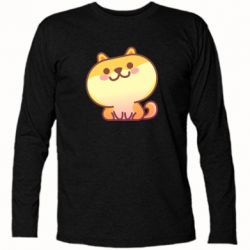 Футболка с длинным рукавом Корги с улыбкой - PrintSalon