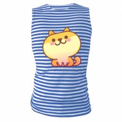 Майка-тельняшка Корги с улыбкой - PrintSalon