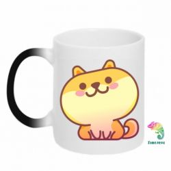 Чашка-хамелеон Корги с улыбкой - PrintSalon