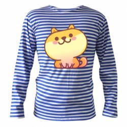 Тельняшка с длинным рукавом Корги с улыбкой - PrintSalon