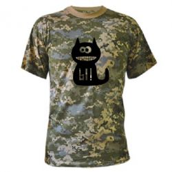 Камуфляжная футболка Кошка Ы - PrintSalon