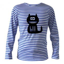 Тельняшка с длинным рукавом Кошка Ы - PrintSalon