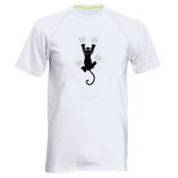 Чоловіча футболка для спорту кот когти - PrintSalon