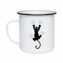 Кружка емальована кот когти - PrintSalon
