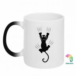 Чашка-хамелеон кот когти - PrintSalon