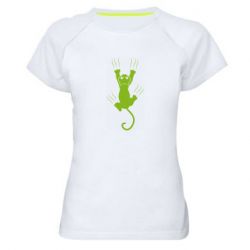 Жіноча футболка для спорту кот когти - PrintSalon