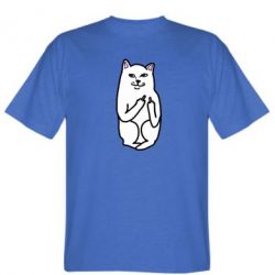 Мужская футболка Stedman Кот с факом - PrintSalon